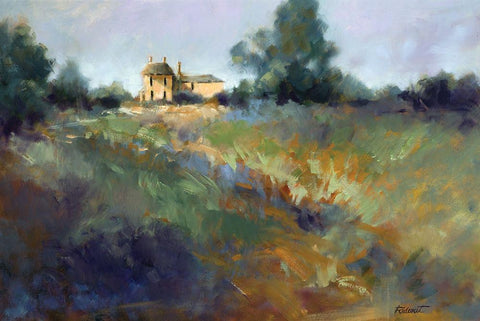 Tuscan Home Black Ornate Wood Framed Art Print with Double Matting by Candy Rideout