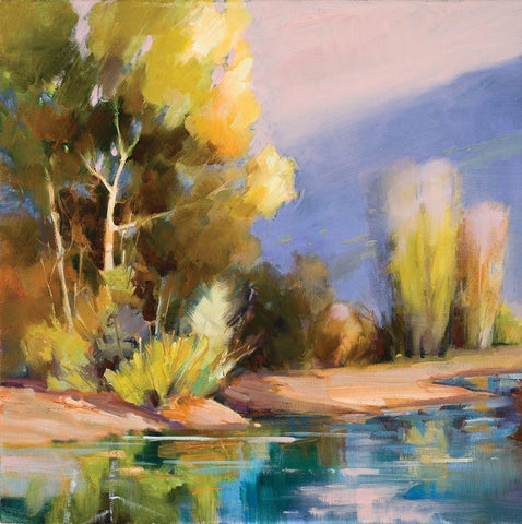 Bankside Black Ornate Wood Framed Art Print with Double Matting by Candy Rideout