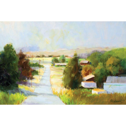 Old Town Black Modern Wood Framed Art Print with Double Matting by Candy Rideout