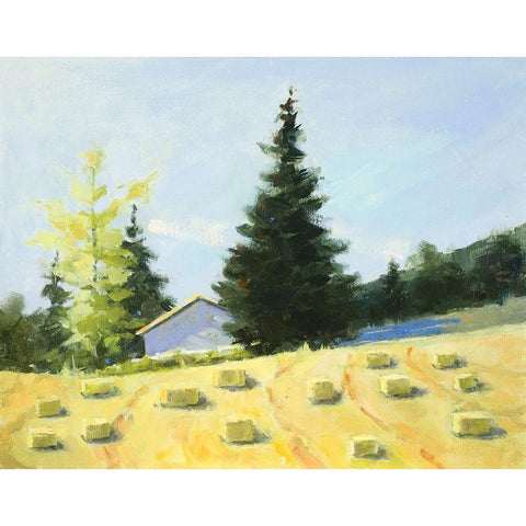 Hay Black Modern Wood Framed Art Print with Double Matting by Candy Rideout