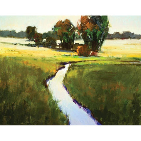 River Runs Through Black Modern Wood Framed Art Print by Candy Rideout