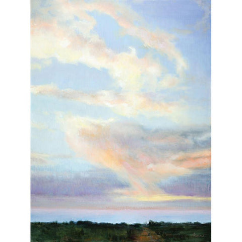 Cloud View Black Modern Wood Framed Art Print with Double Matting by Candy Rideout
