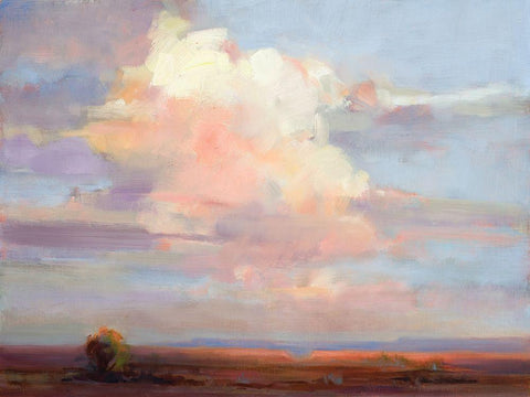 Cloud on High White Modern Wood Framed Art Print with Double Matting by Candy Rideout