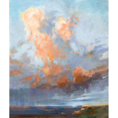 Cloud Collage White Modern Wood Framed Art Print by Candy Rideout