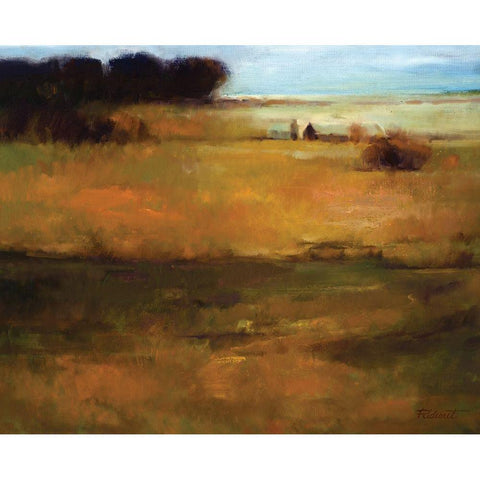 Fall View White Modern Wood Framed Art Print by Candy Rideout