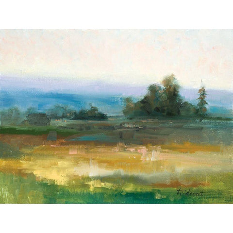 Calm in the Valley White Modern Wood Framed Art Print by Candy Rideout