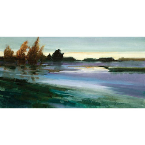 River in View Black Modern Wood Framed Art Print with Double Matting by Candy Rideout