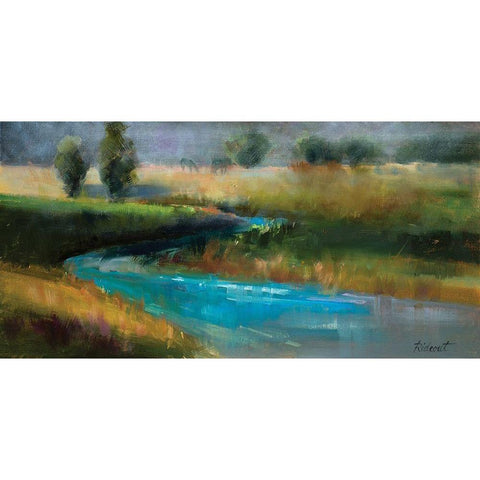 River View White Modern Wood Framed Art Print by Candy Rideout