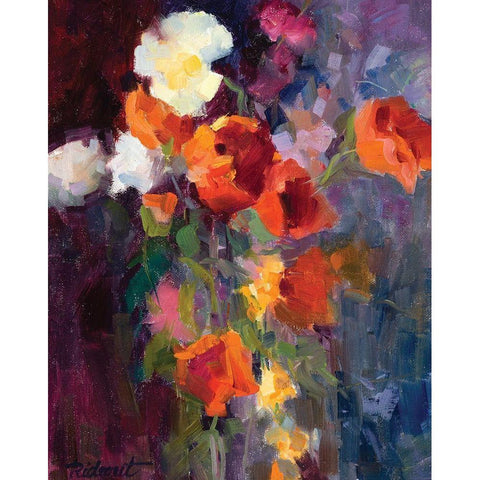 Floral I White Modern Wood Framed Art Print by Candy Rideout