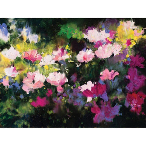 Floral III Black Modern Wood Framed Art Print with Double Matting by Candy Rideout