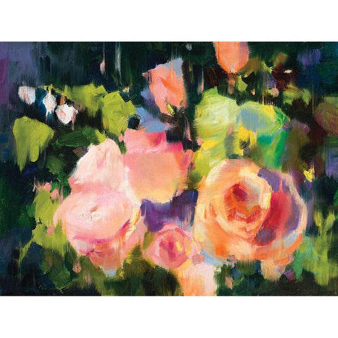 Floral IV Black Modern Wood Framed Art Print with Double Matting by Candy Rideout
