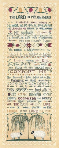 The Lord is My Shepherd Black Ornate Wood Framed Art Print with Double Matting by Shamp, Cindy