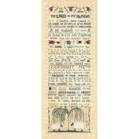 The Lord is My Shepherd Black Modern Wood Framed Art Print with Double Matting by Shamp, Cindy