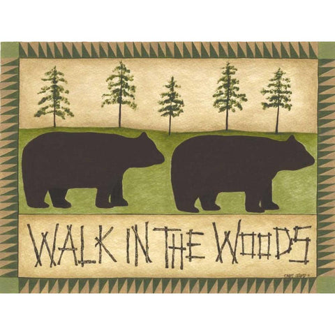 Walk in the Woods White Modern Wood Framed Art Print by Shamp, Cindy