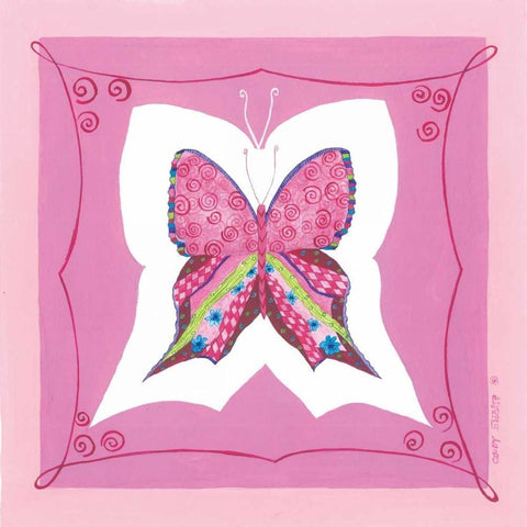 Butterfly IV Gold Ornate Wood Framed Art Print with Double Matting by Shamp, Cindy