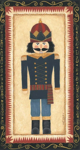 Nutcracker II Black Ornate Wood Framed Art Print with Double Matting by Shamp, Cindy