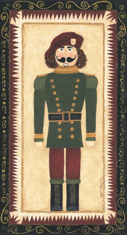 Nutcracker IV Black Ornate Wood Framed Art Print with Double Matting by Shamp, Cindy