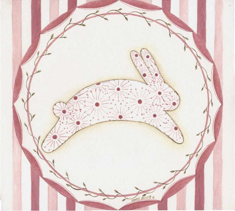 Easter Rabbit II Black Ornate Wood Framed Art Print with Double Matting by Shamp, Cindy