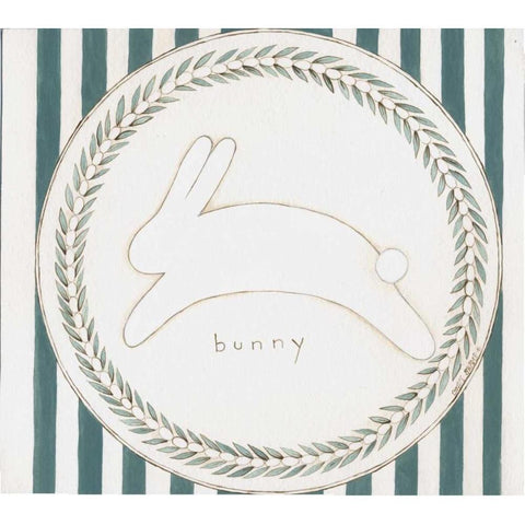 Easter Rabbit IV Gold Ornate Wood Framed Art Print with Double Matting by Shamp, Cindy