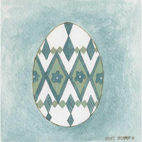 Easter Egg Black Modern Wood Framed Art Print with Double Matting by Shamp, Cindy