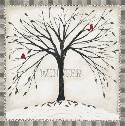 Winter Black Ornate Wood Framed Art Print with Double Matting by Shamp, Cindy