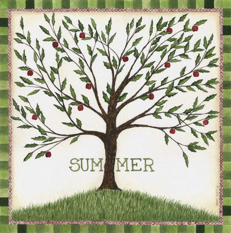 Summer White Modern Wood Framed Art Print with Double Matting by Shamp, Cindy