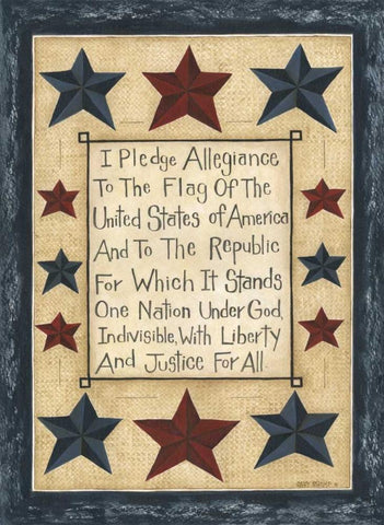 Pledge Black Ornate Wood Framed Art Print with Double Matting by Shamp, Cindy