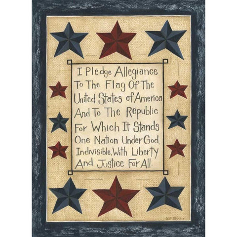 Pledge White Modern Wood Framed Art Print by Shamp, Cindy