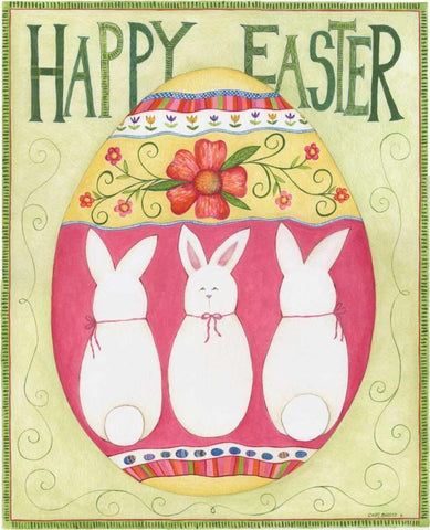 Easter Happy II Black Ornate Wood Framed Art Print with Double Matting by Shamp, Cindy