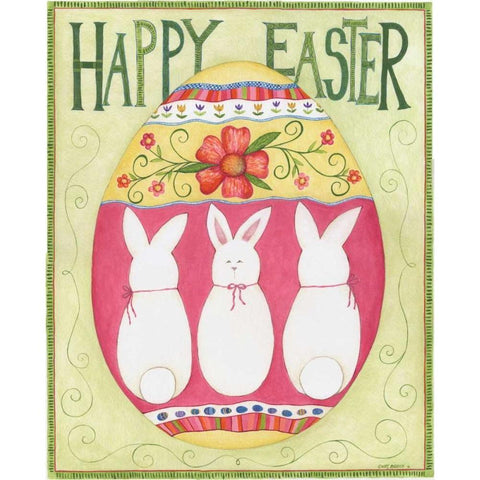 Easter Happy II Black Modern Wood Framed Art Print by Shamp, Cindy