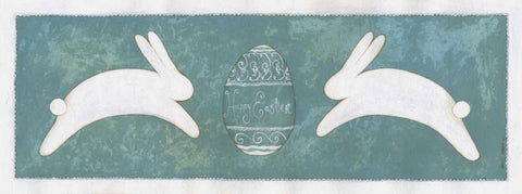 Easter Happy White Modern Wood Framed Art Print with Double Matting by Shamp, Cindy