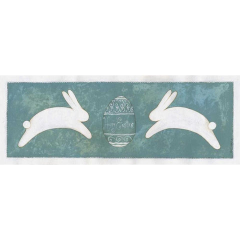 Easter Happy Black Modern Wood Framed Art Print with Double Matting by Shamp, Cindy