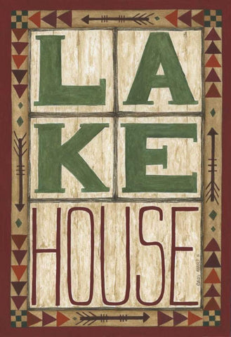 Lake House Black Ornate Wood Framed Art Print with Double Matting by Shamp, Cindy