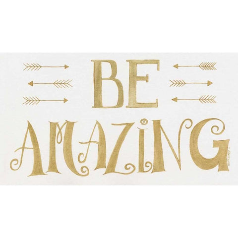 Be Amazing Gold Ornate Wood Framed Art Print with Double Matting by Shamp, Cindy