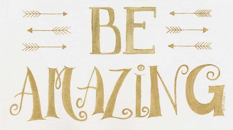 Be Amazing Black Ornate Wood Framed Art Print with Double Matting by Shamp, Cindy