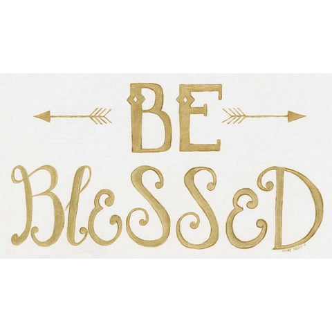 Be Blessed Gold Ornate Wood Framed Art Print with Double Matting by Shamp, Cindy