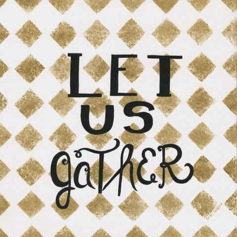 Let Us Gather Black Modern Wood Framed Art Print with Double Matting by Shamp, Cindy