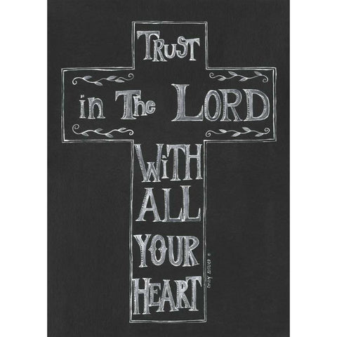 Trust in the Lord White Modern Wood Framed Art Print by Shamp, Cindy