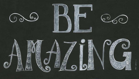 Be Amazing Black Ornate Wood Framed Art Print with Double Matting by Shamp, Cindy