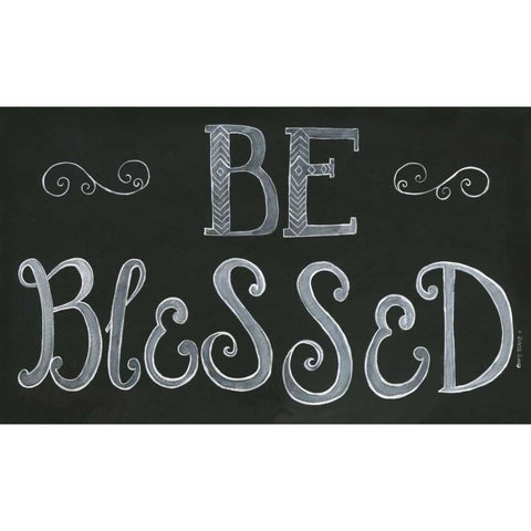 Be Blessed Black Modern Wood Framed Art Print by Shamp, Cindy