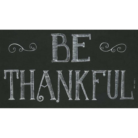 Be Thankful Gold Ornate Wood Framed Art Print with Double Matting by Shamp, Cindy