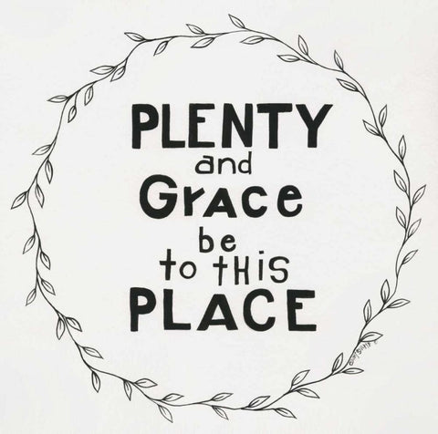 Plenty Black Ornate Wood Framed Art Print with Double Matting by Shamp, Cindy