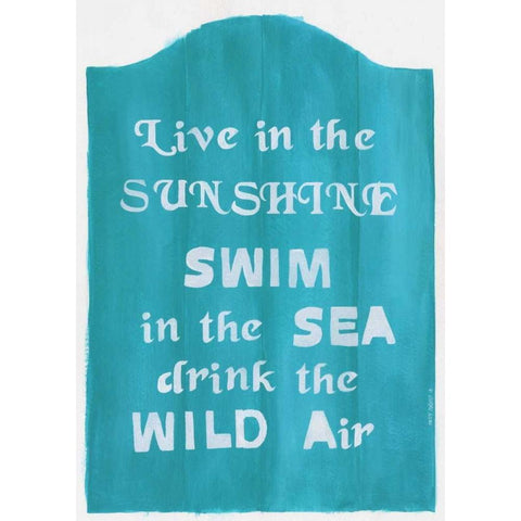 Live in the Sunshine Black Modern Wood Framed Art Print by Shamp, Cindy