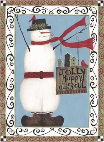 Jolly Happy Soul Black Ornate Wood Framed Art Print with Double Matting by Shamp, Cindy