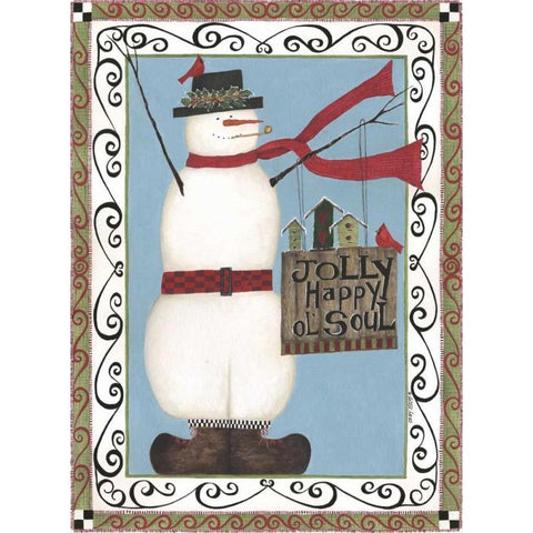 Jolly Happy Soul White Modern Wood Framed Art Print by Shamp, Cindy