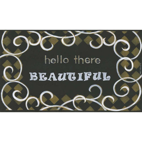 Hello There Beautiful Gold Ornate Wood Framed Art Print with Double Matting by Shamp, Cindy