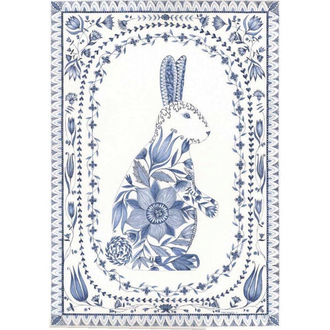 Country Blues III White Modern Wood Framed Art Print by Shamp, Cindy