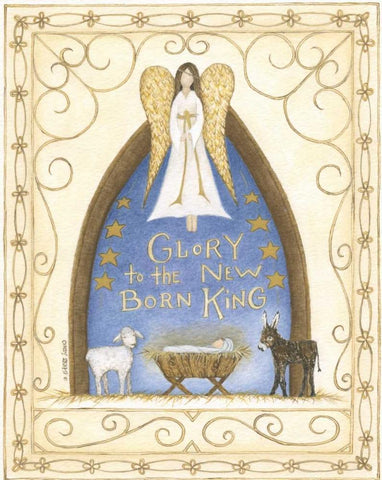 Glory White Modern Wood Framed Art Print with Double Matting by Shamp, Cindy