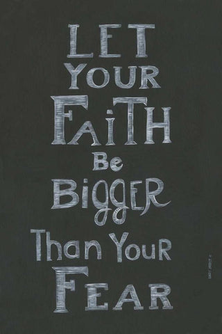 Let Your Faith Black Ornate Wood Framed Art Print with Double Matting by Shamp, Cindy