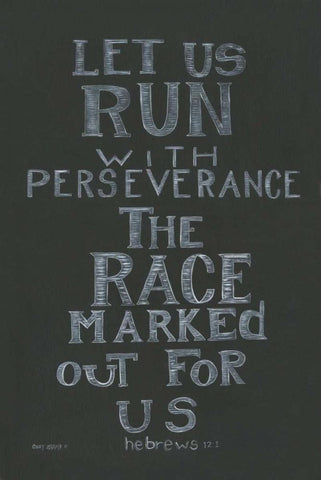 Let Us Run White Modern Wood Framed Art Print with Double Matting by Shamp, Cindy